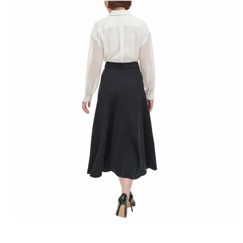 🌸 NWT DKNY Ladies' Maxi / Midi Skirt Black - Picture 2 of 11